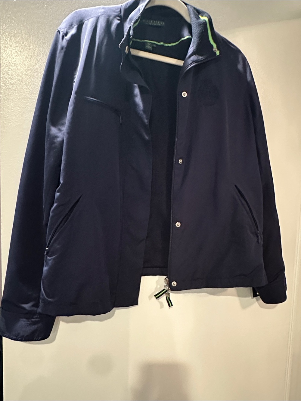Ralph Lauren Active Navy Embroidered Crest Jacket